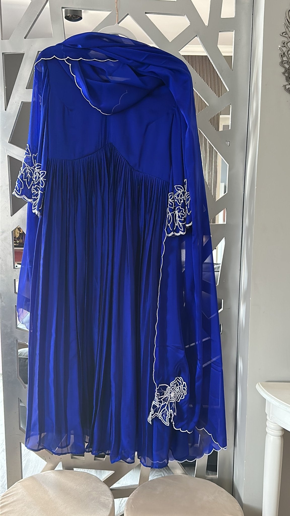 Cobalt Blue soft silky Georgette Kurta set