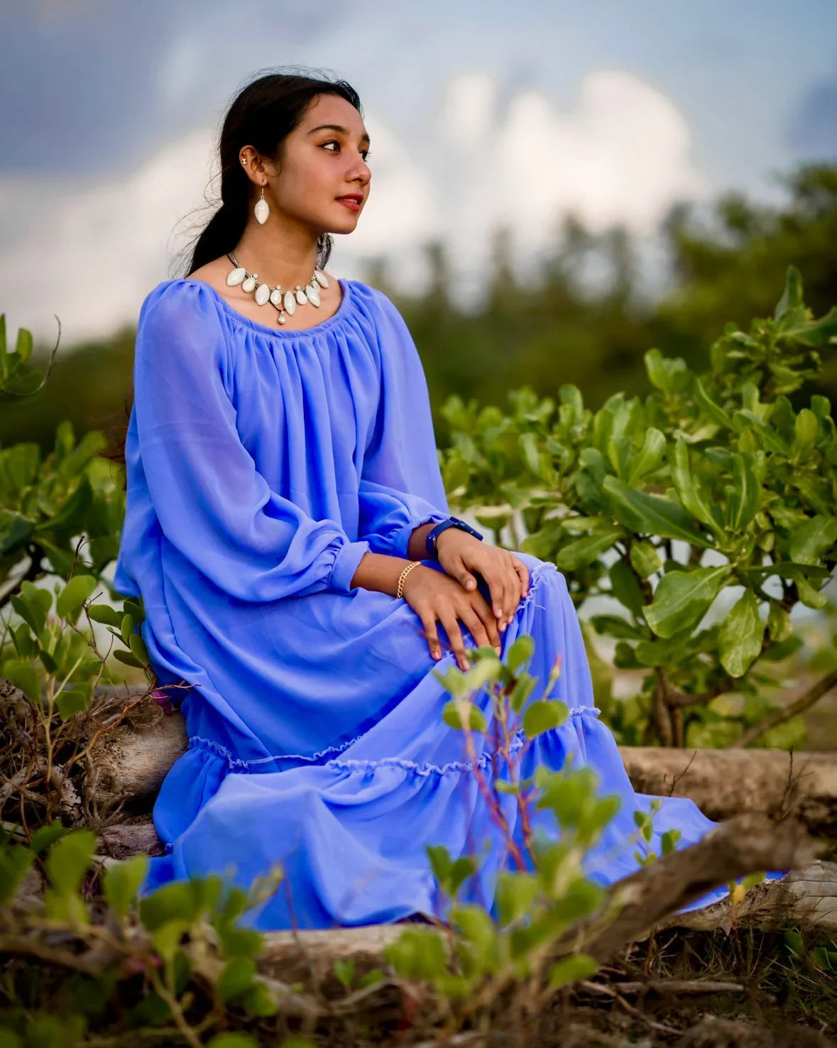 Cornflower Blue Long Dress