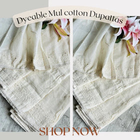 Dyeable Mulcotton Dupattas - The Story Kameez