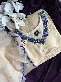 Vanilla ivory mul Chanderi mesmerising Kurta Set