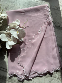 Seashell scalloped Premium soft Georgette Dupatta {Enchanted}