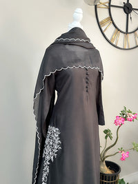 Midnight Grey Resham Embroidery Kurta Set