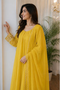 Sunshine Yellow Cutwork Kurta Set