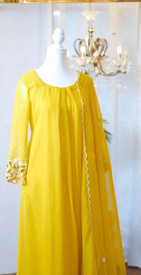 Sunshine Yellow Cutwork Kurta Set