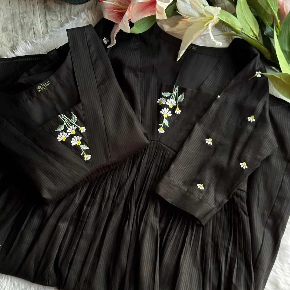 
                  
                    Black Cotton Kurta Dandelion Inspired - The Story Kameez
                  
                