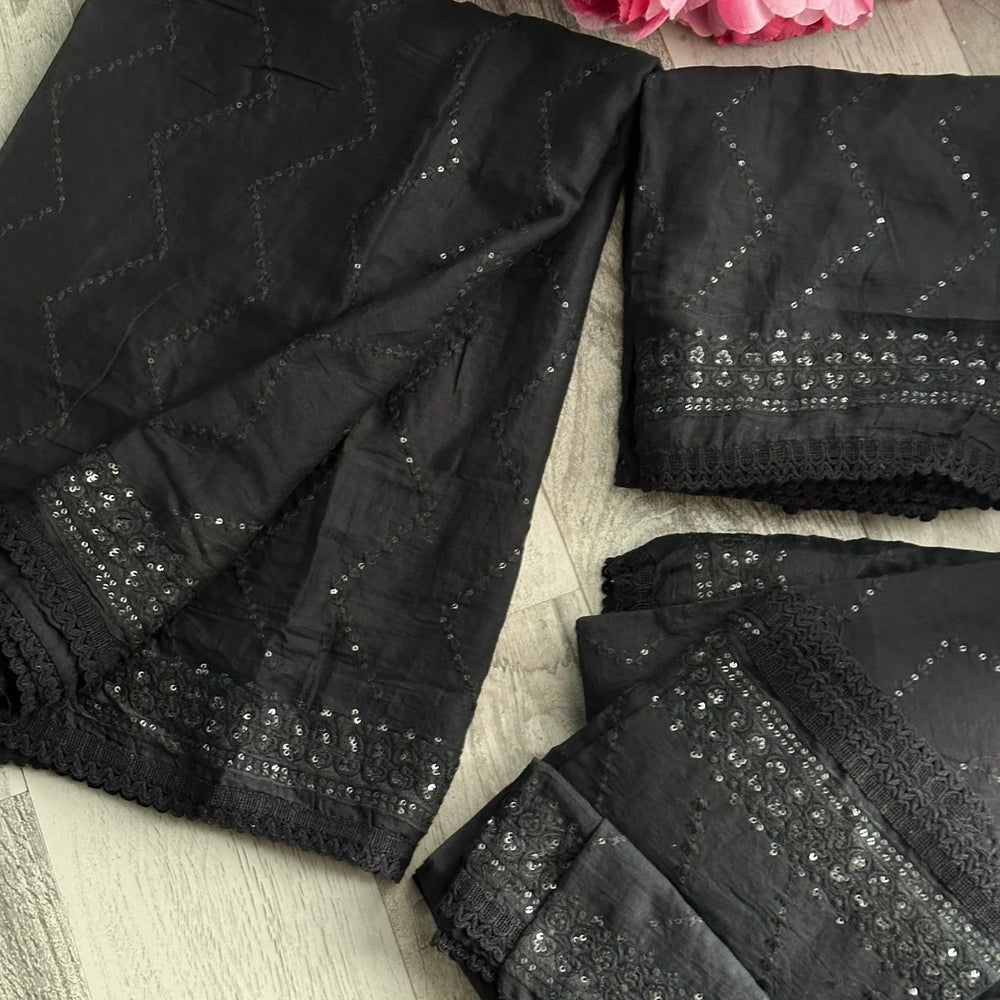 
                  
                    Black Mul cotton - The Story Kameez
                  
                