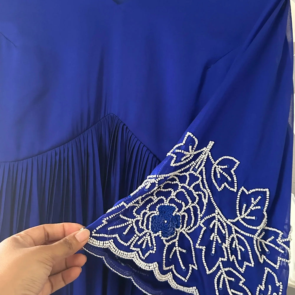 
                  
                    Cobalt blue Enchanted kurta set - The Story Kameez
                  
                