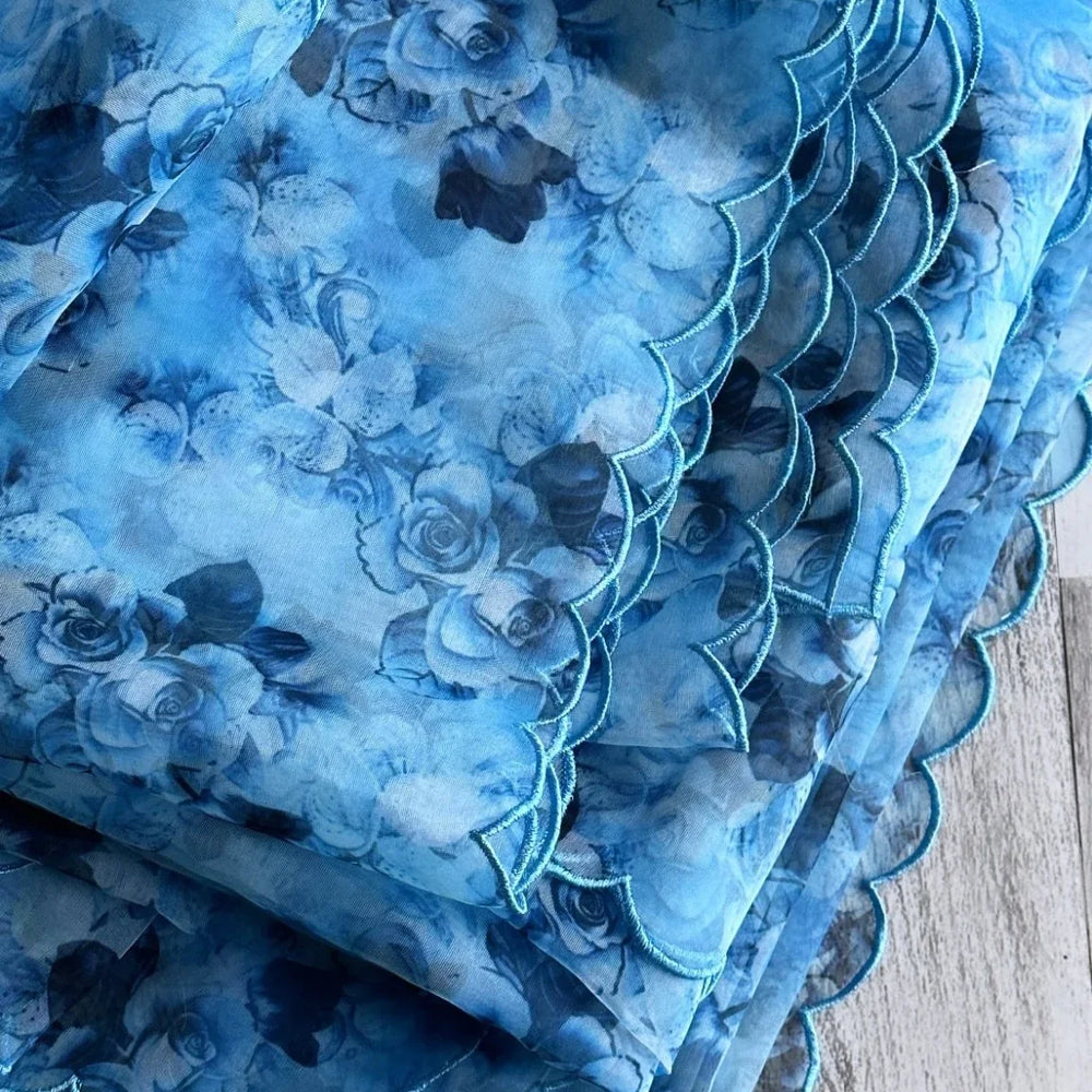 
                  
                    Floral organza Dupatta - The Story Kameez
                  
                