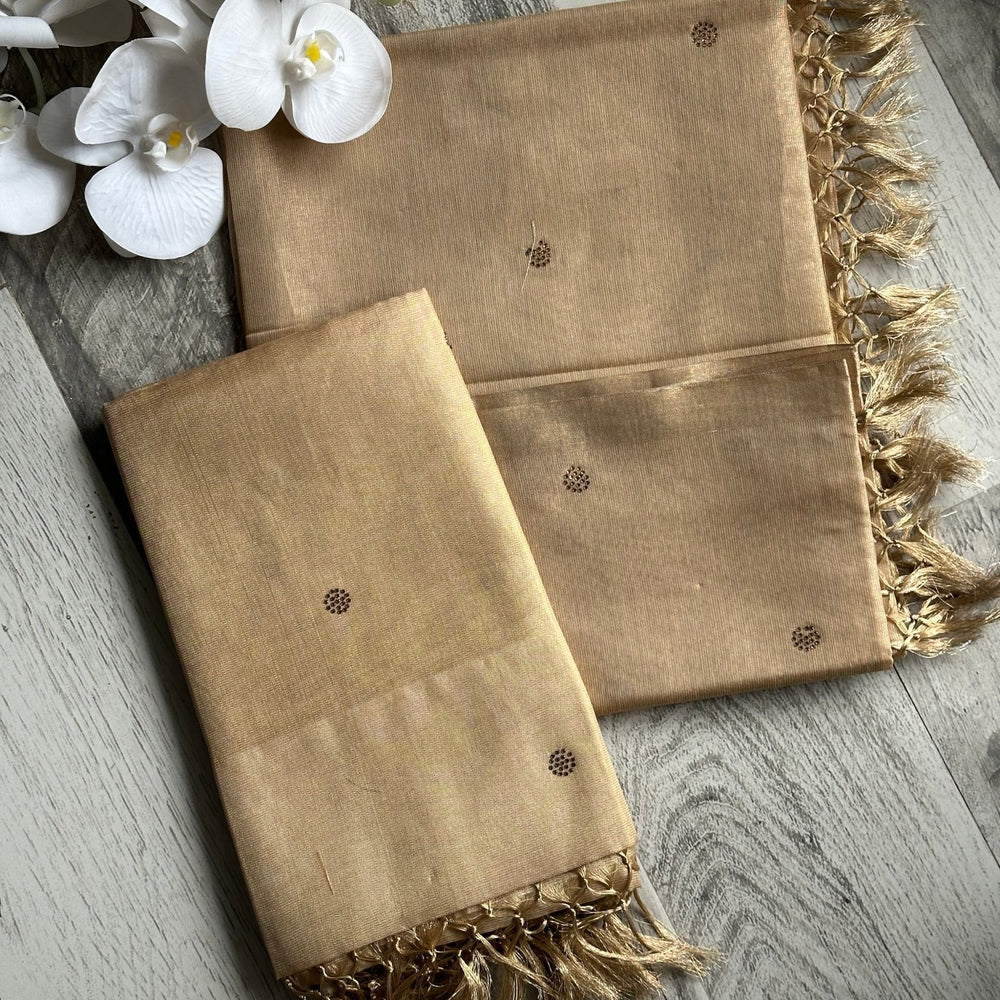 
                  
                    Gold & Silver Soft Tissue Dupatta - The Story Kameez
                  
                