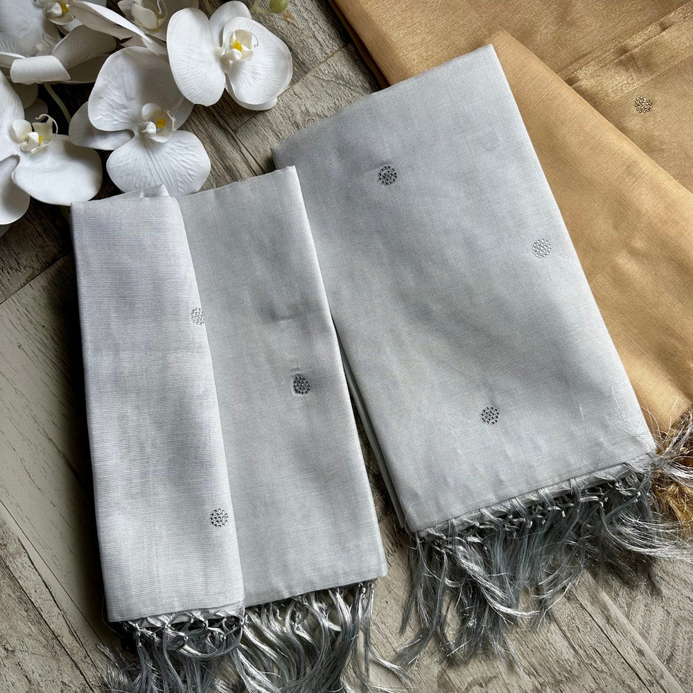 
                  
                    Gold & Silver Soft Tissue Dupatta - The Story Kameez
                  
                