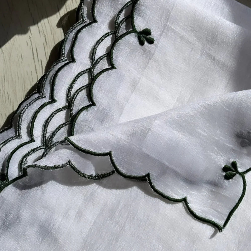 
                  
                    Malai Silk Scallop Leaf Embellished Dupattas - The Story Kameez
                  
                