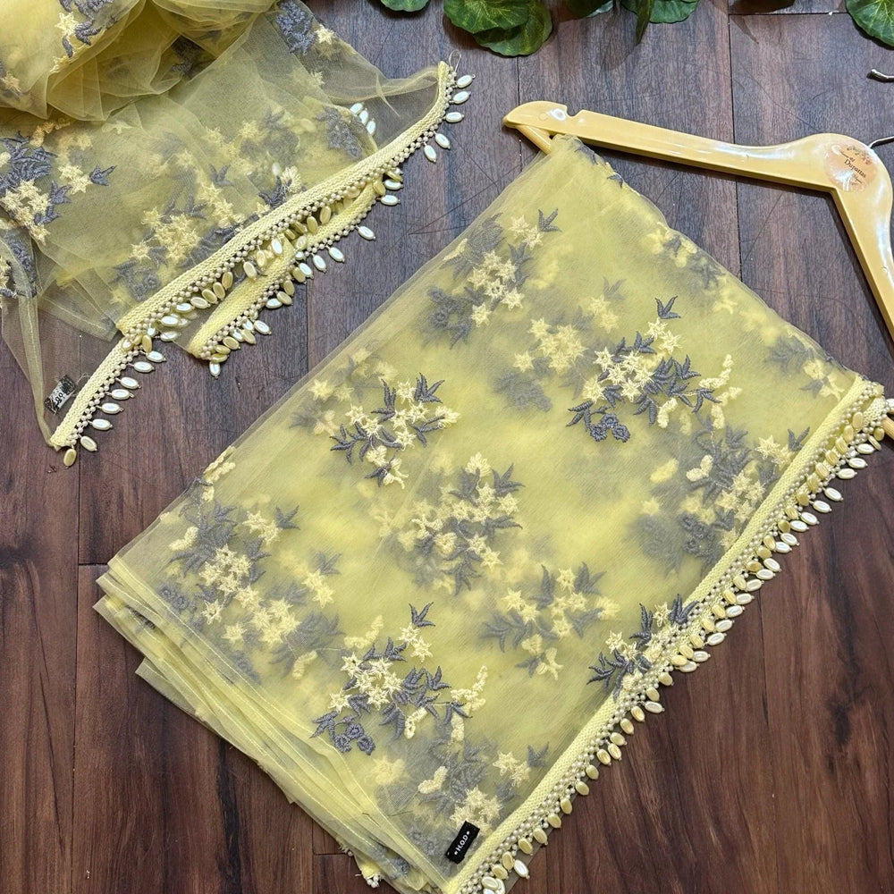 
                  
                    Pastel Net Embellished DropBeads Dupattas - The Story Kameez
                  
                