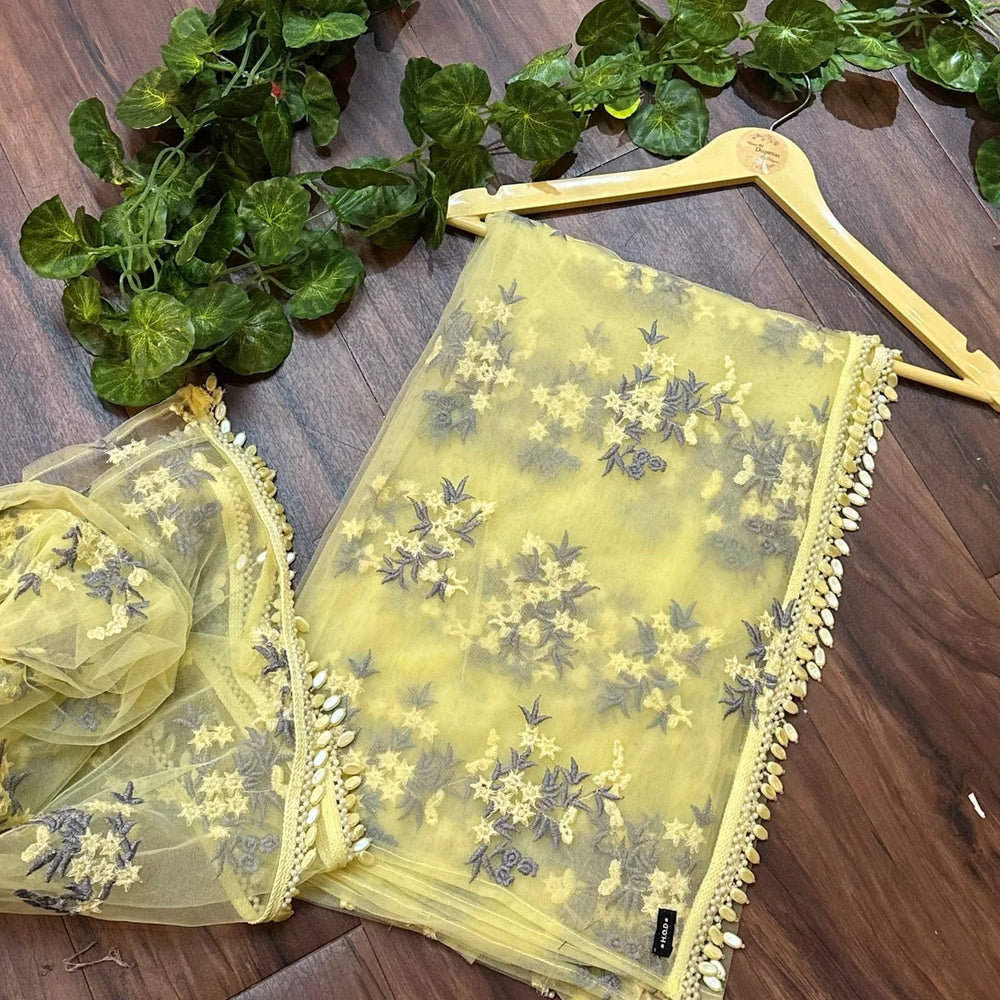 
                  
                    Pastel Net Embellished DropBeads Dupattas - The Story Kameez
                  
                