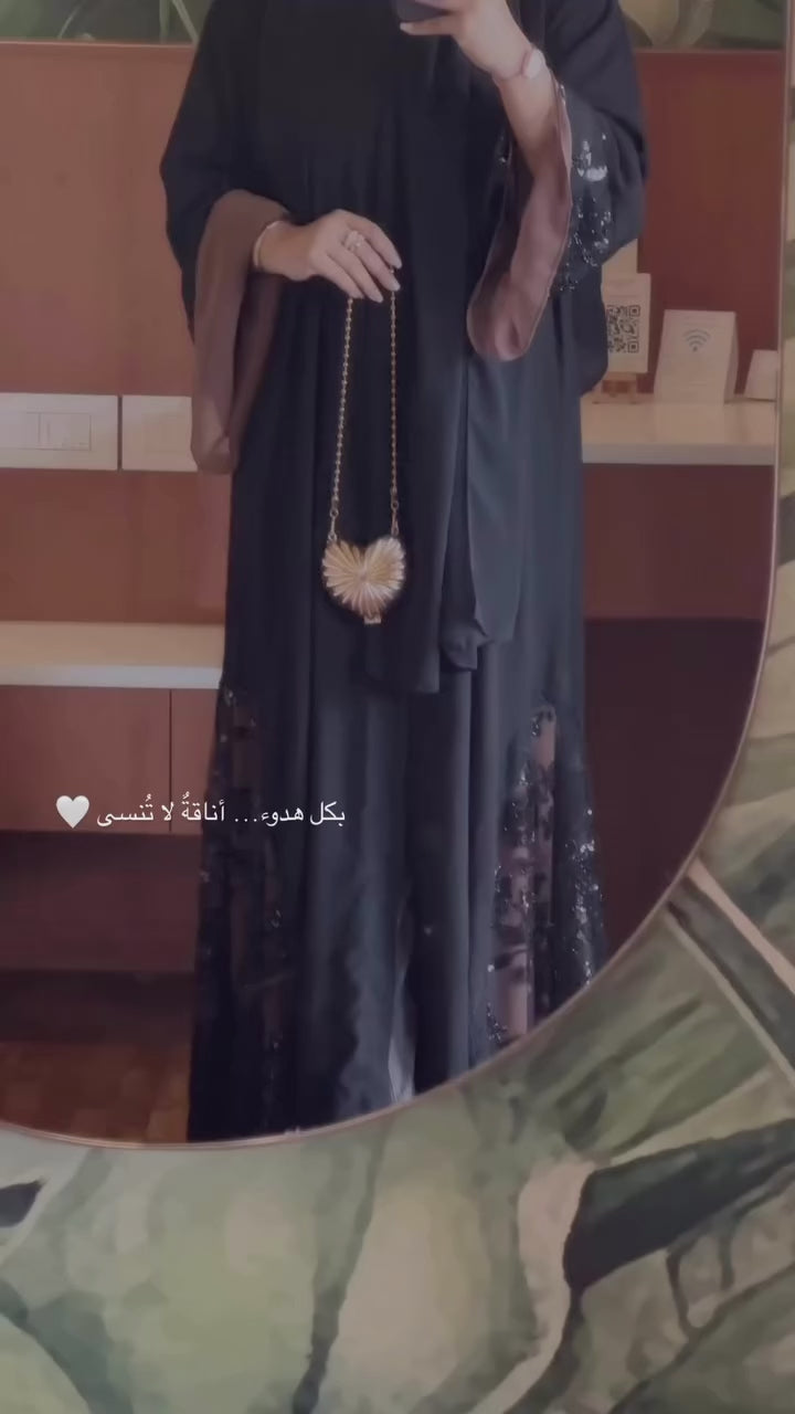 Black Dual Tone Abaya